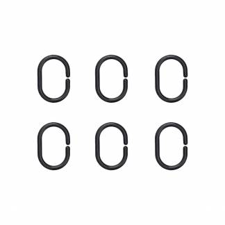 Black shower curtain rings, 12 pcs Black shower curtain rings, 12 pcs