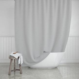 Shower curtain, Camellia, Light grey, 180 x 200 cm Shower curtain, Camellia, Light grey, 180 x 200 cm