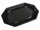 Cateringfad A-PET sort lille 350×250×20mm oval 10x10stk/kar