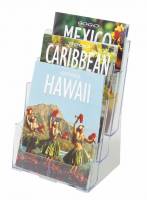 Brochureholder Office DEPOT A4 klar 3 rum til bord/v&aelig;g