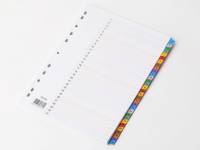 Register mylar A4 1-31 farvet forst&aelig;rket m/forblad