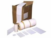 Termoetiket u/ tryk hvid TOP 61,5x48mm 1000stk/rul