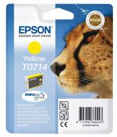 Bl&aelig;kpatron Epson T0714 Gul D78/82/DX4XXX/50XX/60XX m.fl. 415 sider v.5%