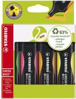 Tekstmarker Stabilo Boss Green 4 stk/s&aelig;t ass. farver