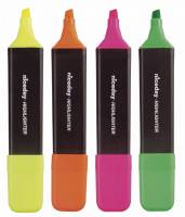 Tekstmarker niceday ass. 4stk/s&aelig;t