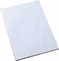 Standardblok u/huller kvadr. toplimet 60g hvid A5