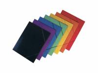 Kartonmapper C4 m/3 klapper & elastik. ass. 400g