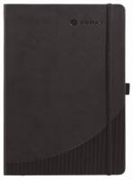 Notesbog FORAY m/linjer sort A4 hardcover deluxe 96bl