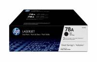 LaserJet 78A black toner, (2) dual-pack