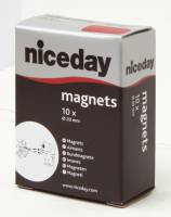Magneter niceday rød Ø20mm 10stk/pak 980592