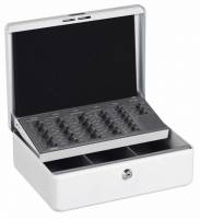 Pengekasse Esselte hvid 310x250x120mm m/m&oslash;ntindsats