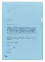 Plastomslag Office DEPOT A4 0,12mm m/pr&aelig;g bl&aring; 100stk/pak