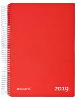 Timekalender m/spiral r&oslash;d 17x23,5cm 19 2180 10