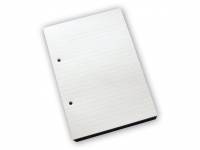 Standardblok 2 huller lin. 60g hvid A5