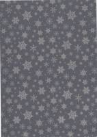 Gavepapir gr&aring; m/s&oslash;lv stjerner 8245 65g Champagne Ice Crystals 55cmx150m