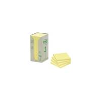 Post-it notes gul 76x76mm genbrug 16blk/pak