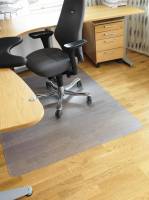 Stoleunderlag 1200x1500mm h&aring;rd uden pigge lige kant 2,0mm