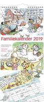 Familiekalender m/illustrationer 23x50cm 19 0661 00