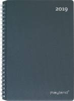 Ugekalender A5 h&aring;rd PP m&oslash;rk gr&aring; 15x21cm h&oslash;jformat 19 2000 00