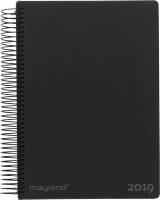 Dagkaleder A5 1-dag kunstskind sort 15x21cm job/privat 19 2009 00