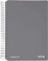 Spiralkalender tv&aelig;rformat h&aring;rd PP gr&aring; 12x17cm 1uge/side 19 2020 00