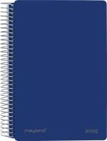 Spiralkalender h&aring;rd PP bl&aring; 12x17cm 1dage/side 19 2100 20