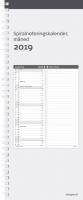Spiralnoteringskalender m&aring;ned h&aring;rd PP 11,5x29,5cm 19 2220 00