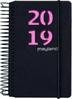 Minispiralkalender h&aring;rd PP sort m/2 farv. bl. 8x12,6cm 1dag/side 19 2300 40