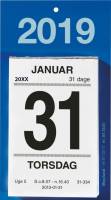 Afrivningskalender m/bagsidetekst 6x10cm 19 2520 00