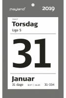 K&aelig;mpeafrivningskalender m/bagsidetekst fiberpap 16,5x23,5cm 19 2565 00