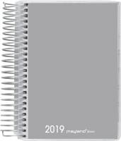 Spiralkalender Basic PP gr&aring; 12x17cm 1dag/side 19 2650 00