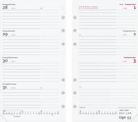 Ugekalender System PP International REFILL 9,5x17cm tv&aelig;rformat 19 2765 00