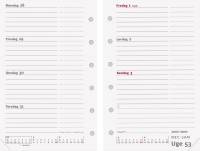 Ugekalender System Mini REFILL 8x12,6cm tv&aelig;rformat 19 3551 00