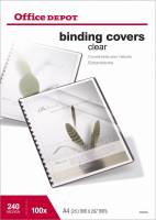 Plastforsider PVC Office DEPOT klar A4 240 mic 100stk/pak