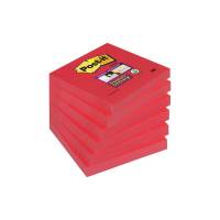 Post-it blok Super Sticky Poppy Red 76x76mm 6blk/pak