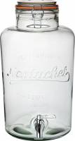 Glasbeholder m/taphane 5,5l med glasl&aring;g og patentlukning