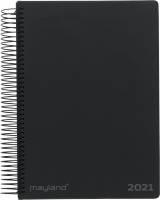 Dagkalender A5 kunstskind sort 15x21cm job/privat 21 2009 00