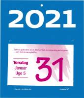 Afrivningskalender Hum&oslash;r 10x7cm 21 2600 00