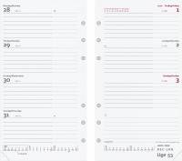Ugekalender System PP refill 9,5x17cm tv&aelig;rformat 21 2765 00