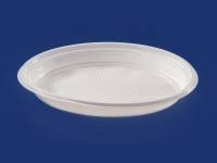 Tallerken "budget" &Oslash;220 hvid 100stk/pak PP 12g