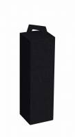Vingaveæske sort t/1fl 3/4l canvasoverflade 50stk/pak 9x9x33cm