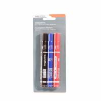 Marker WERA ass. permanent rund spids 2mm 3stk/s&aelig;t