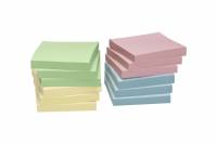 Notes Nature pastel mix 75x75mm 12blk/pak