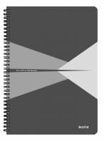 Notesblok Leitz Office karton gr&aring; A4 kvadreret