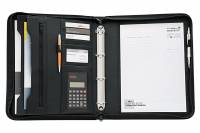 Konferenceringbind Wedo A4 sort incl lommeregner
