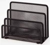 Brevholder OD sort metal mesh 3 rum til breve m.m.