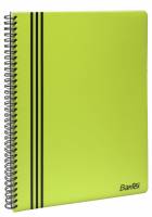 Kollegieblok m/spiralryg A4 linjeret lime 80blade 70g