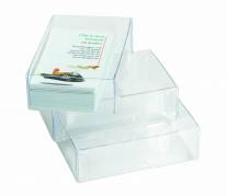 Visitkortæsker 95x55x30mm plast bund + låg