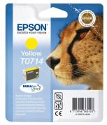 Blækpatron Epson T0714 Gul D78/82/DX4XXX/50XX/60XX m.fl. 415 sider v.5%