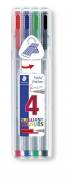 Fineliner STAEDTLER triplus ass. 4stk 0,3mm 334-SB4